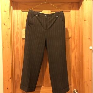 Larry Levine Stretch Straight-Leg Crop Pants